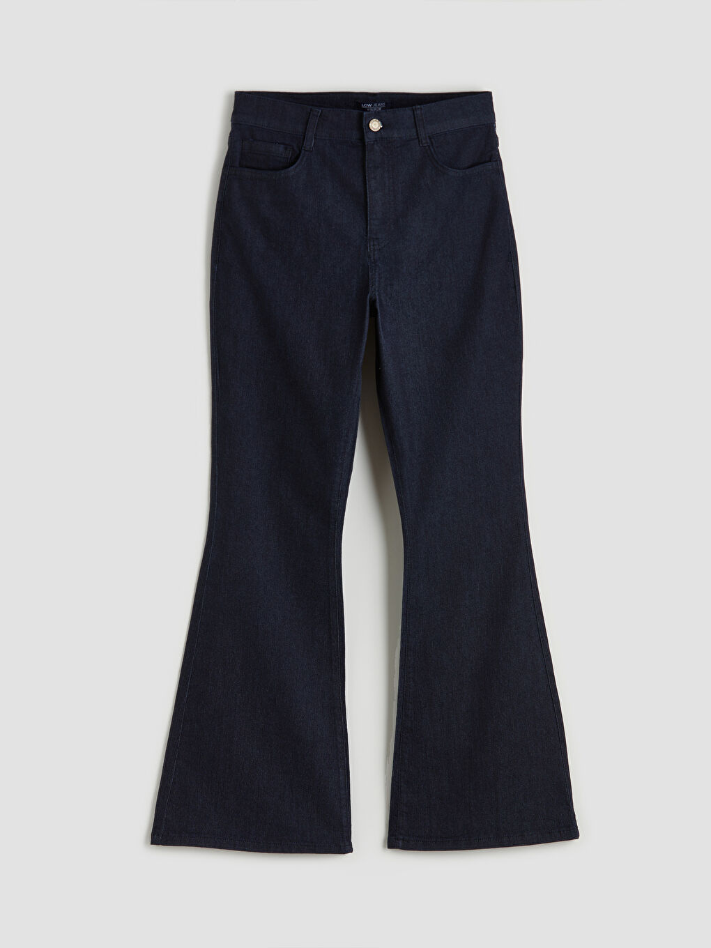 İndigo Flare Kadın Jean Pantolon-4