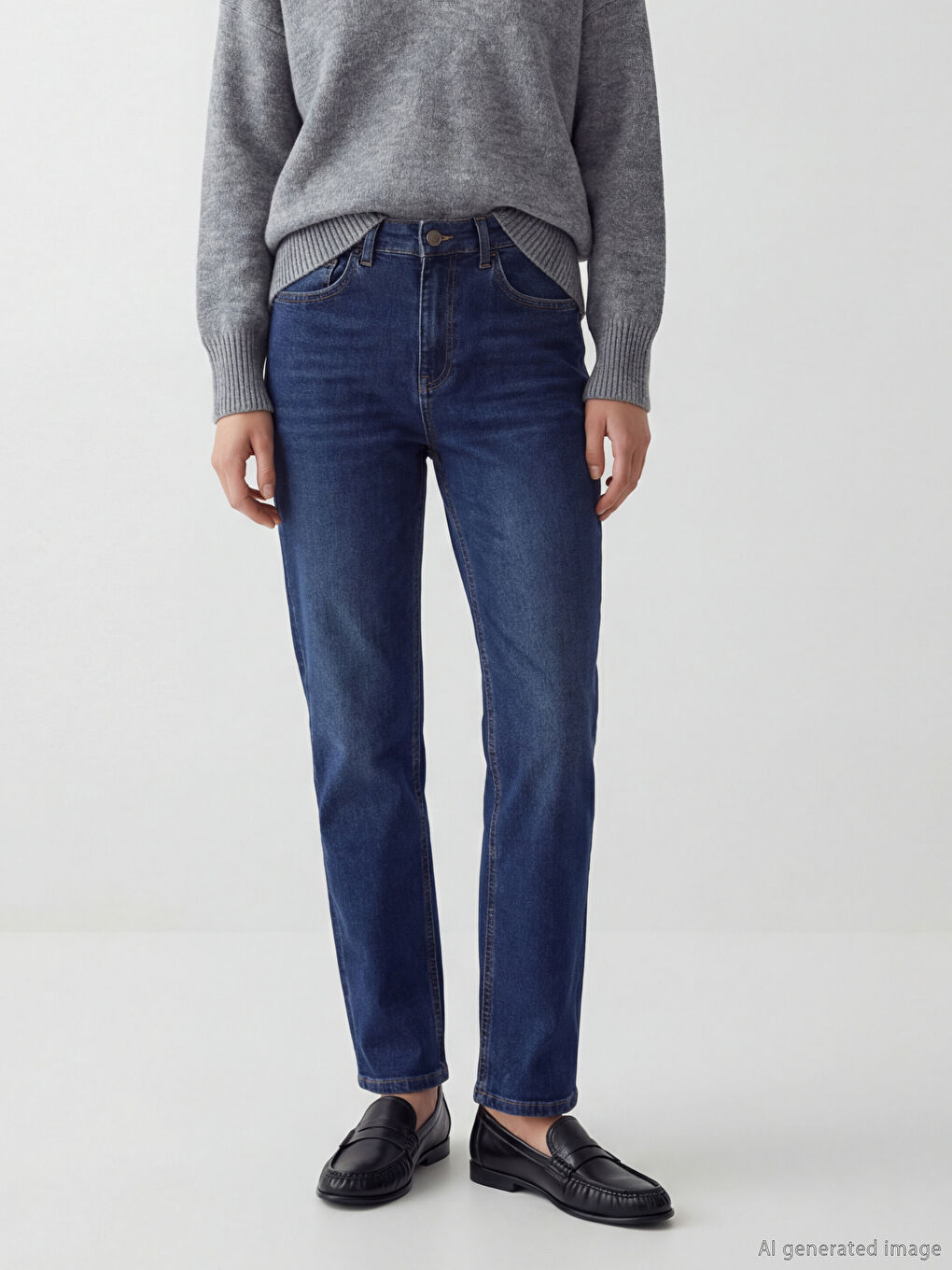 İndigo Slim Fit Kadın Jean Pantolon-1