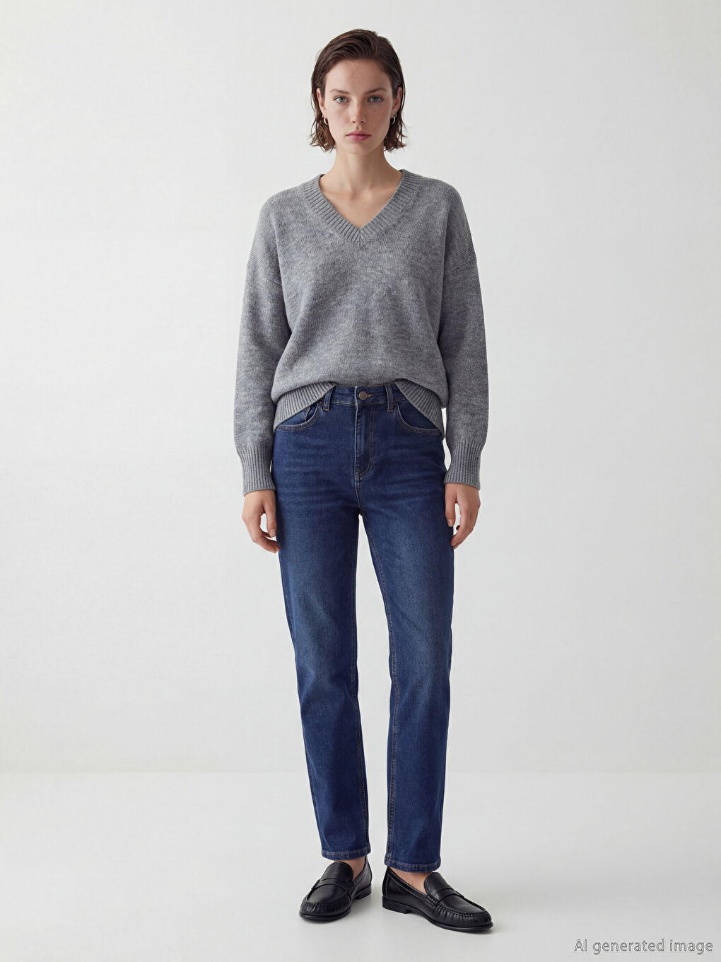 İndigo Slim Fit Kadın Jean Pantolon-3