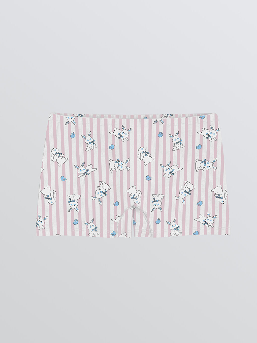 Beyaz Baskılı Kız Çocuk Boxer 3'lü-1