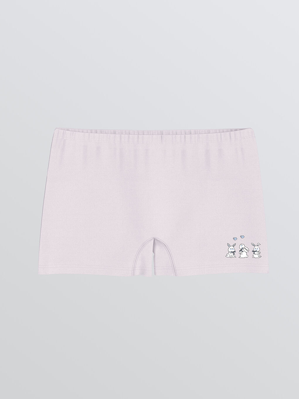 Beyaz Baskılı Kız Çocuk Boxer 3'lü-3