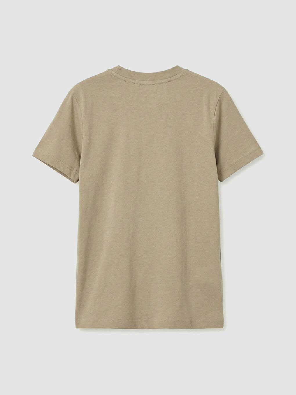 Bej Bisiklet Yaka Baskılı Erkek Çocuk Tişört-1