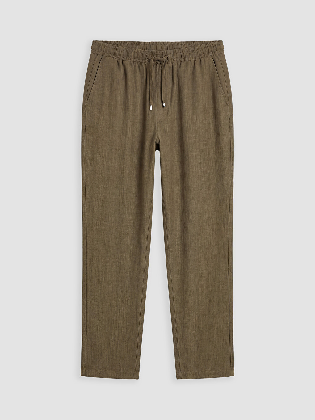 Regular Fit Linen Blend Men's Trousers-4