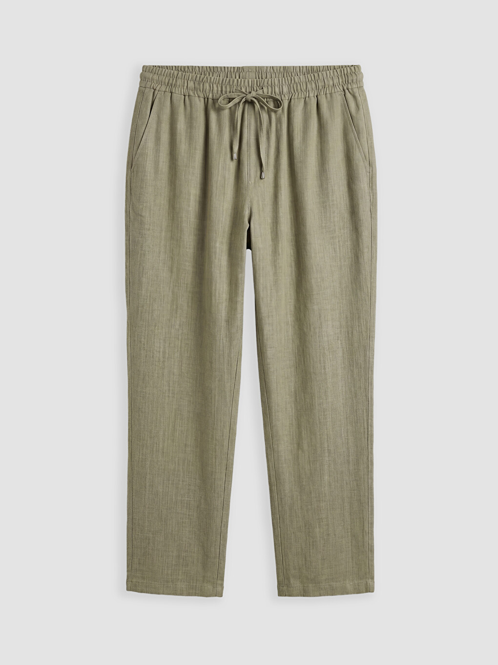 Regular Fit Linen Blend Men's Trousers-3