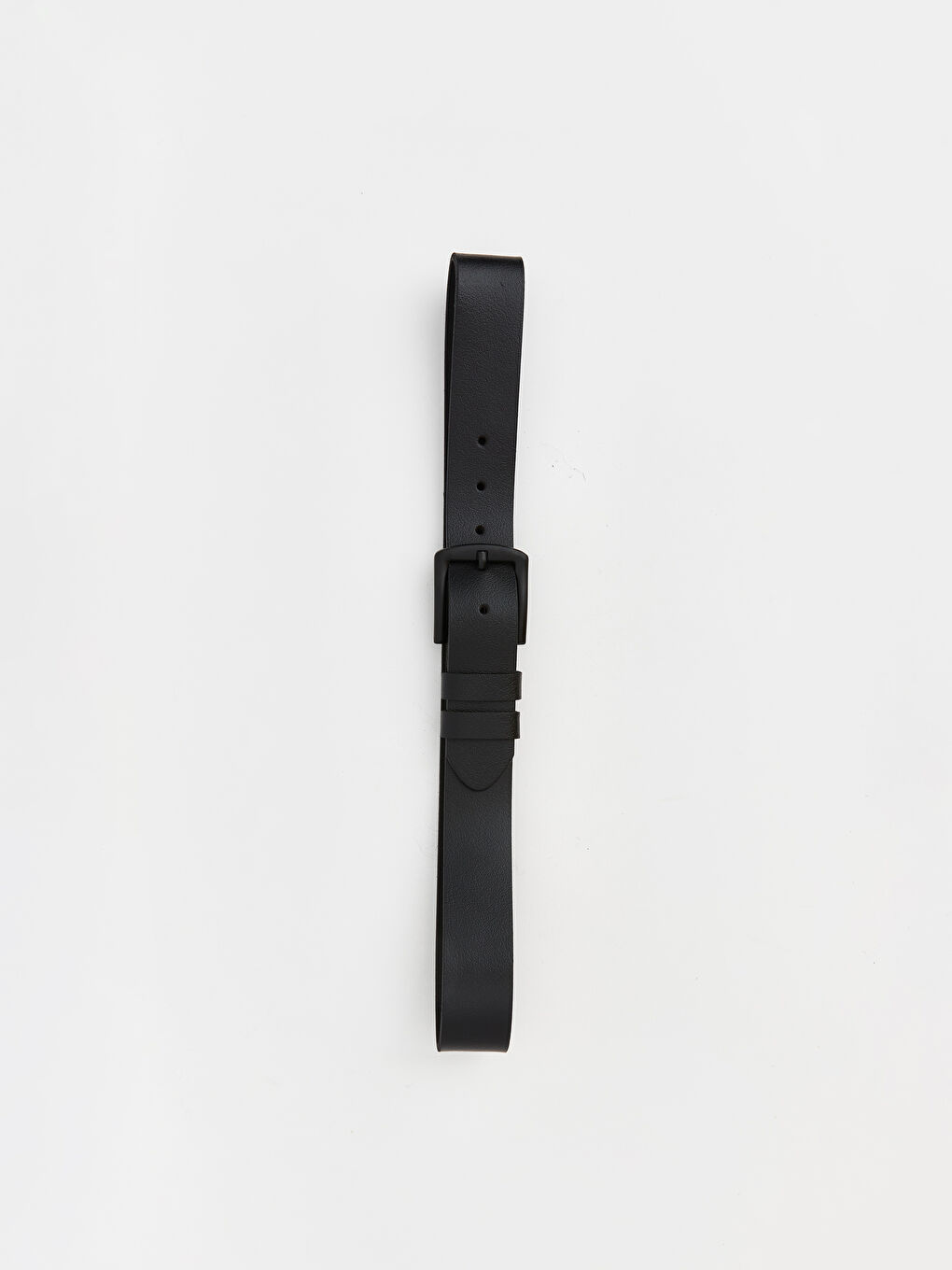 Siyah Deri Görünümlü Erkek Kemer-1