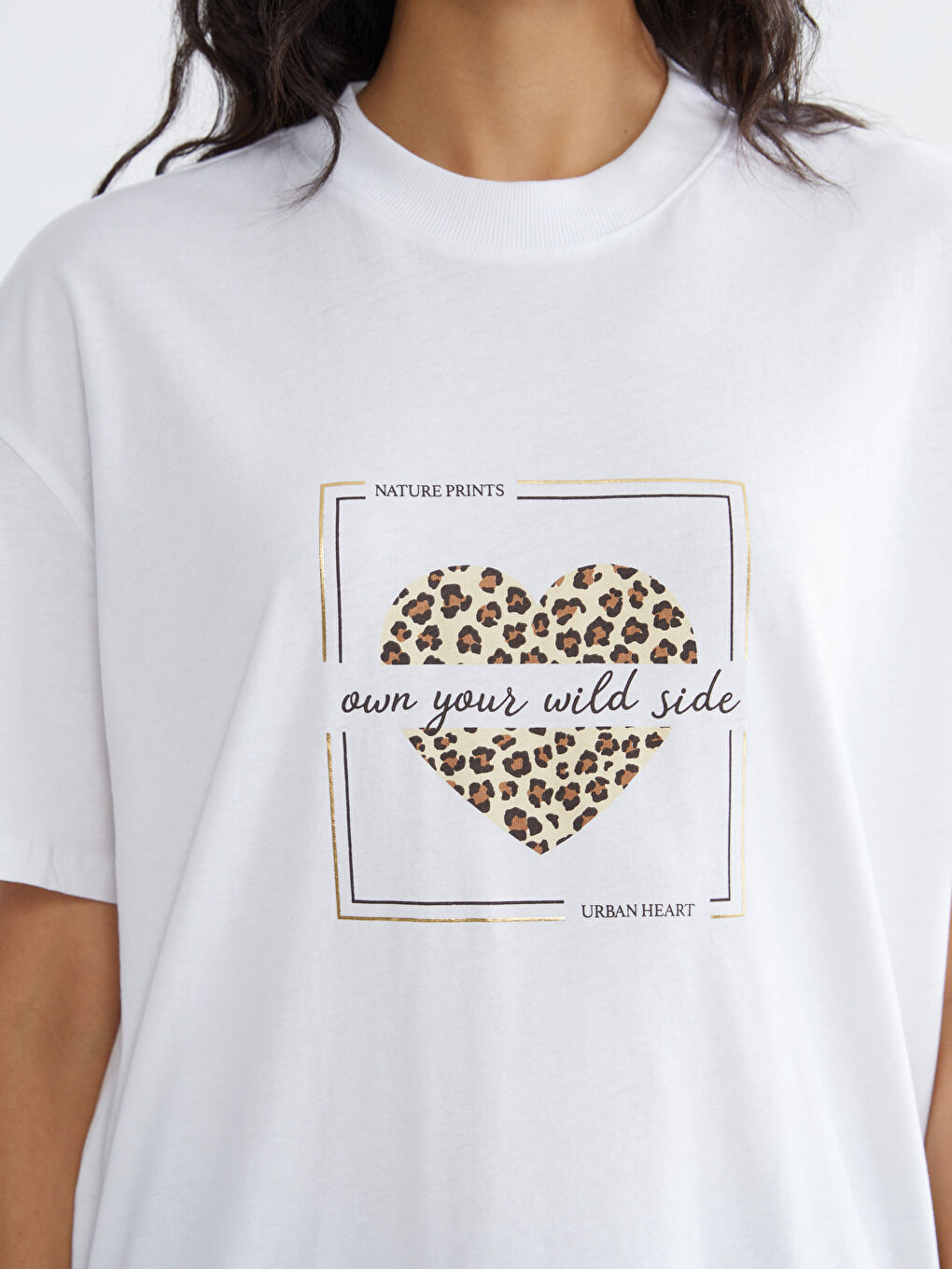 High Neck Printed Women's Tee-2