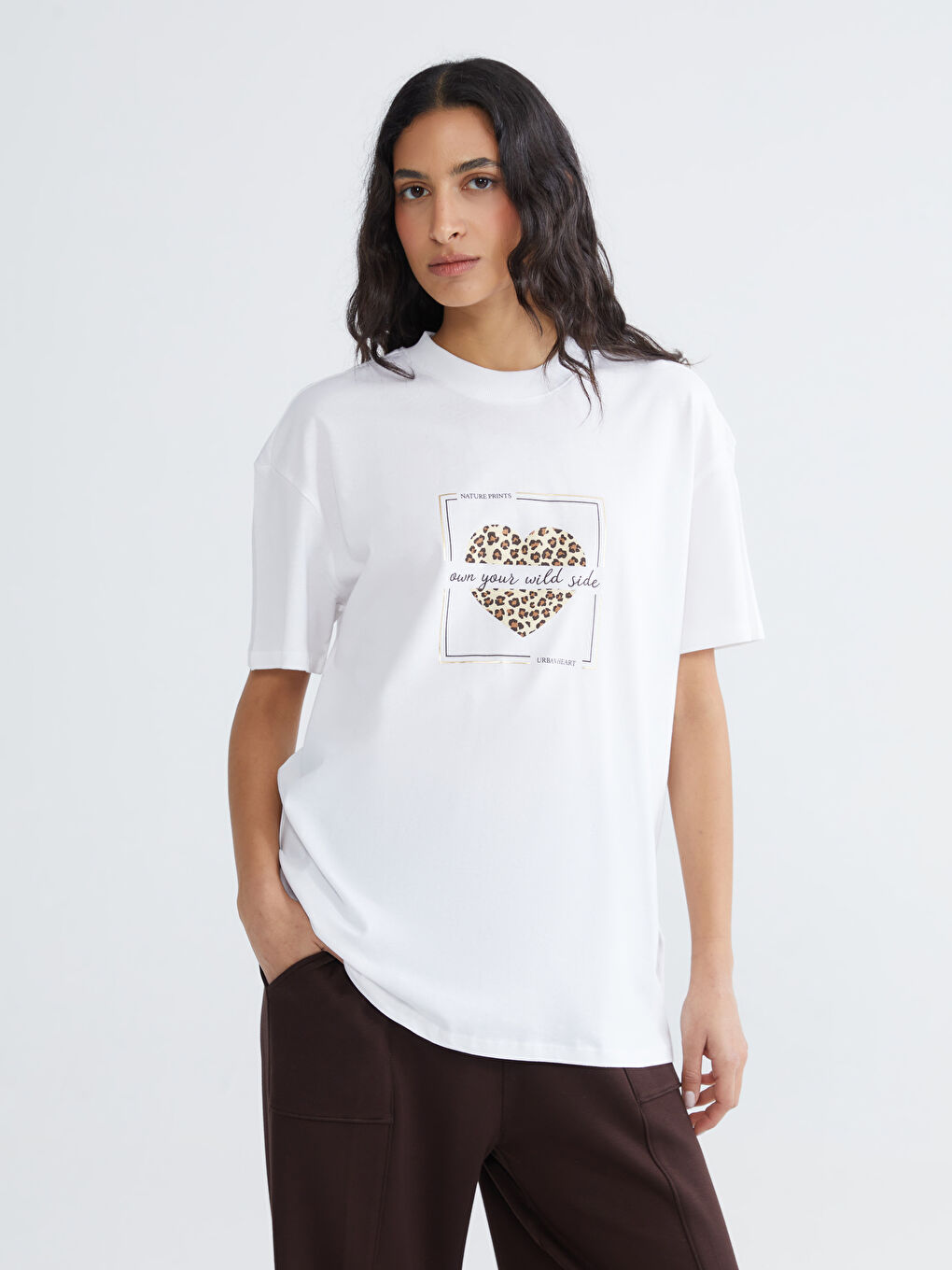 High Neck Printed Women's Tee