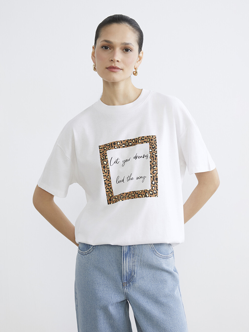 Crew Neck Printed Women's T-Shirt