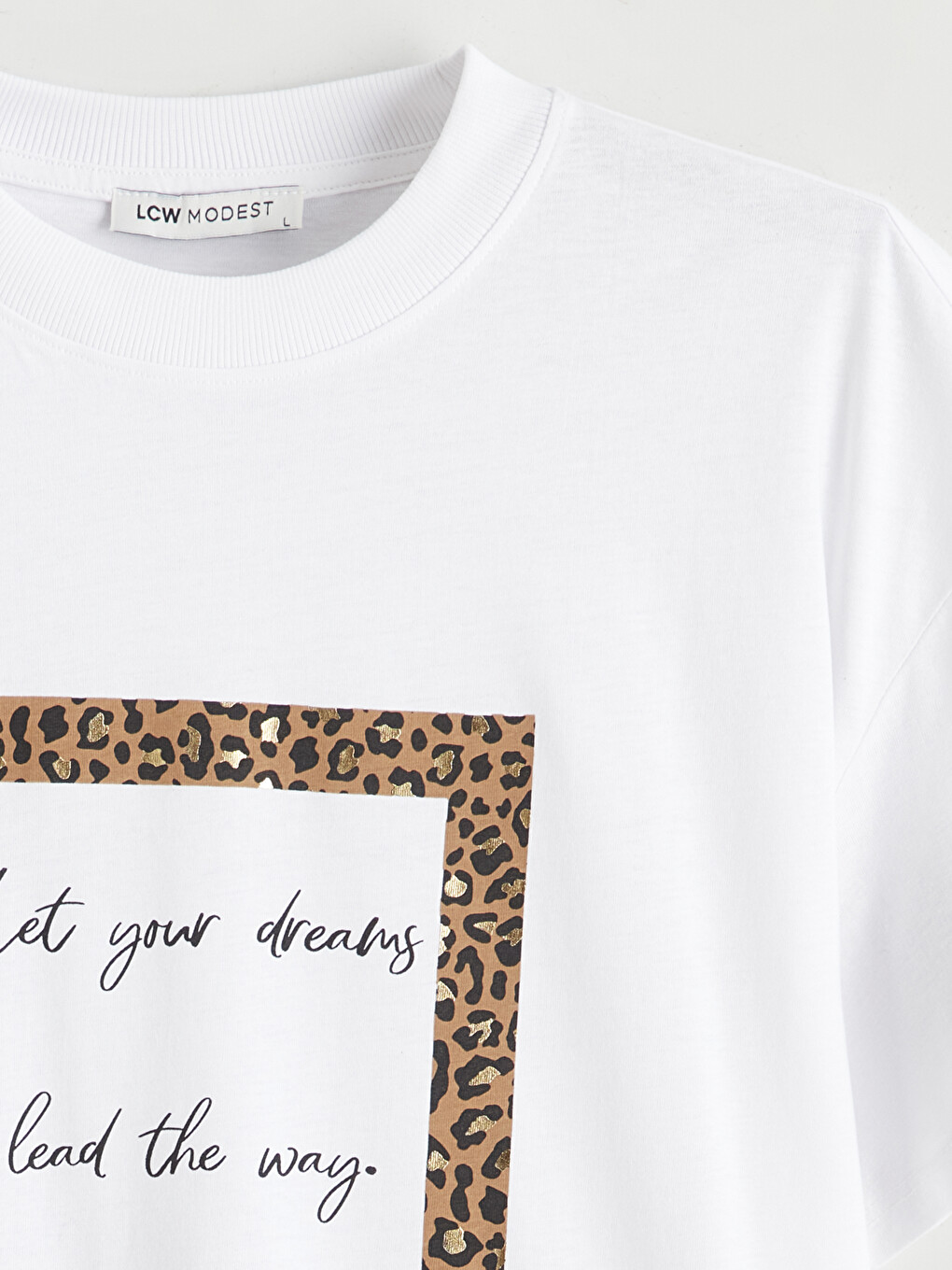 Crew Neck Printed Women's T-Shirt-5