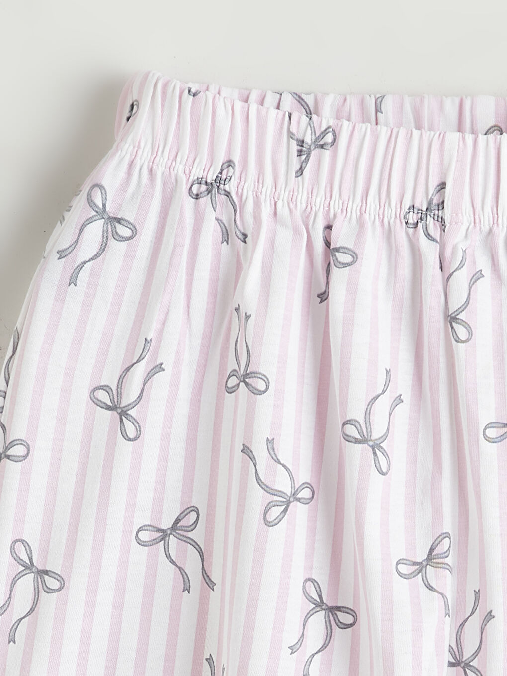 Mavi Fiyonk Baskılı Kız Çocuk Şortlu Pijama Takımı-5