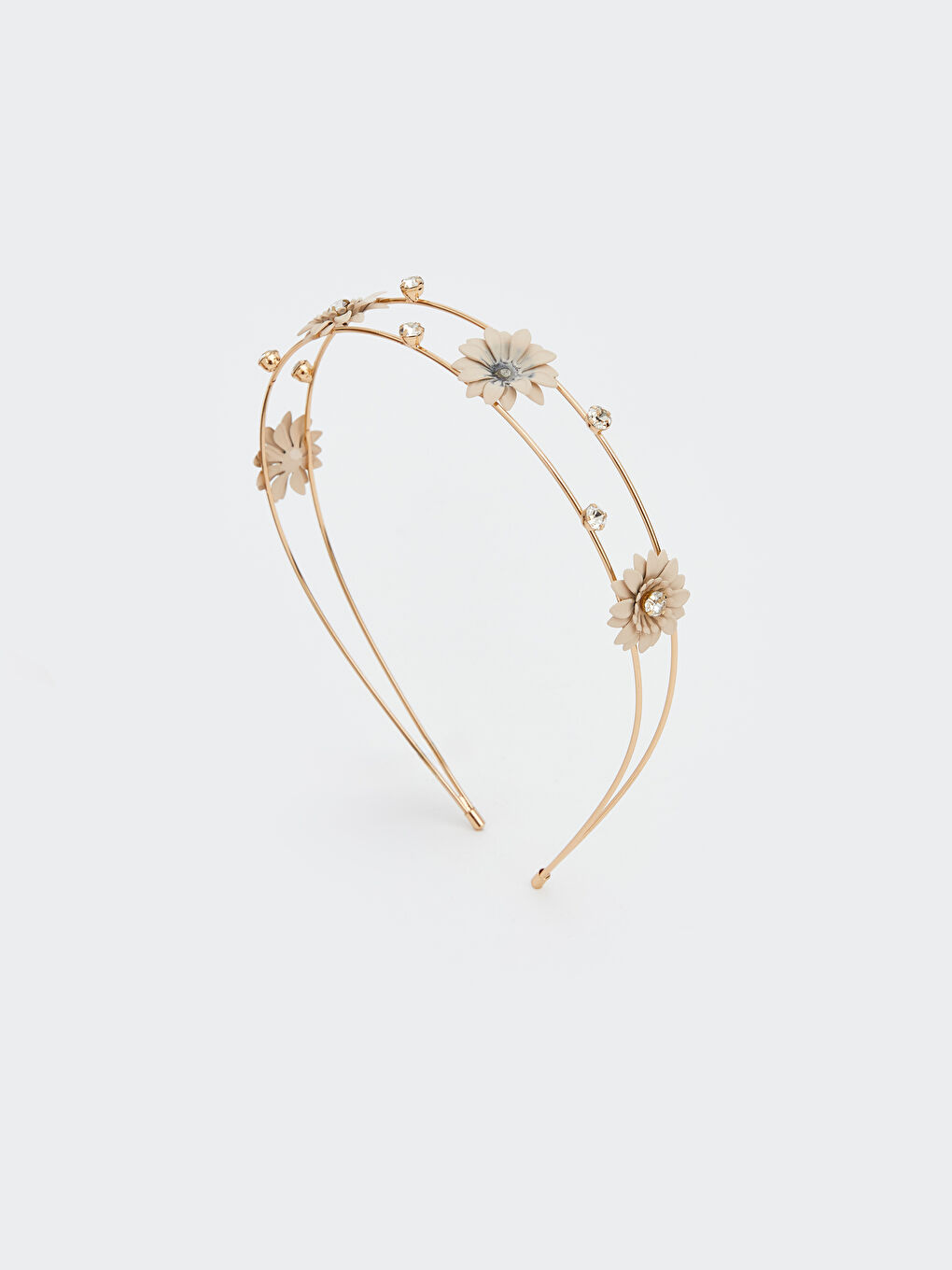 Karışık Çiçek Desenli Kız Çocuk Taç -1