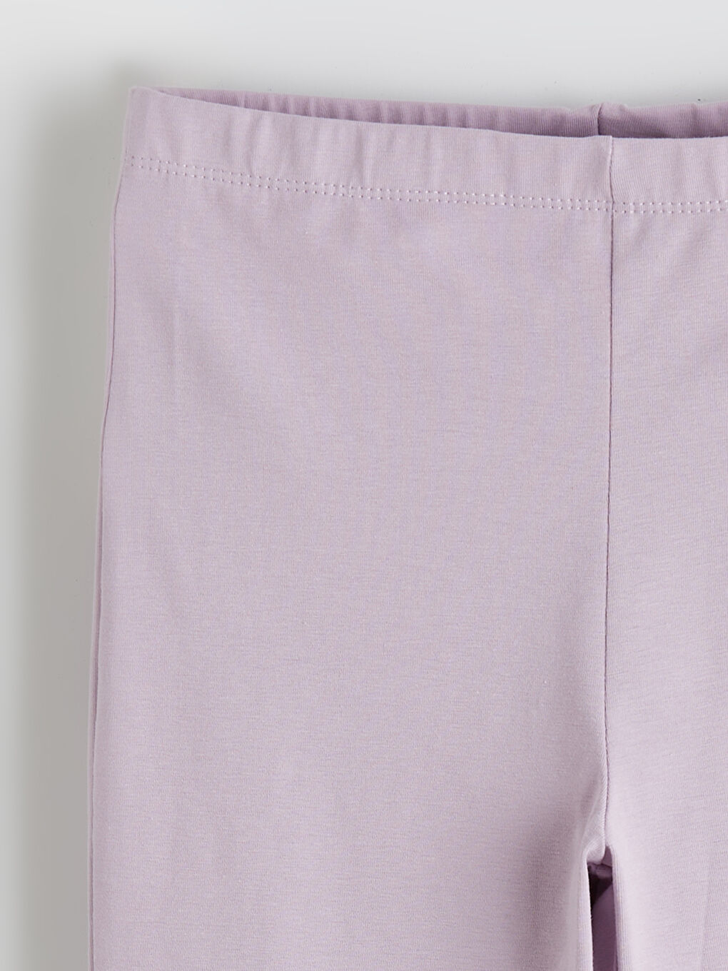 Lila Beli Lastikli Kız Çocuk İspanyol Paça Tayt-1