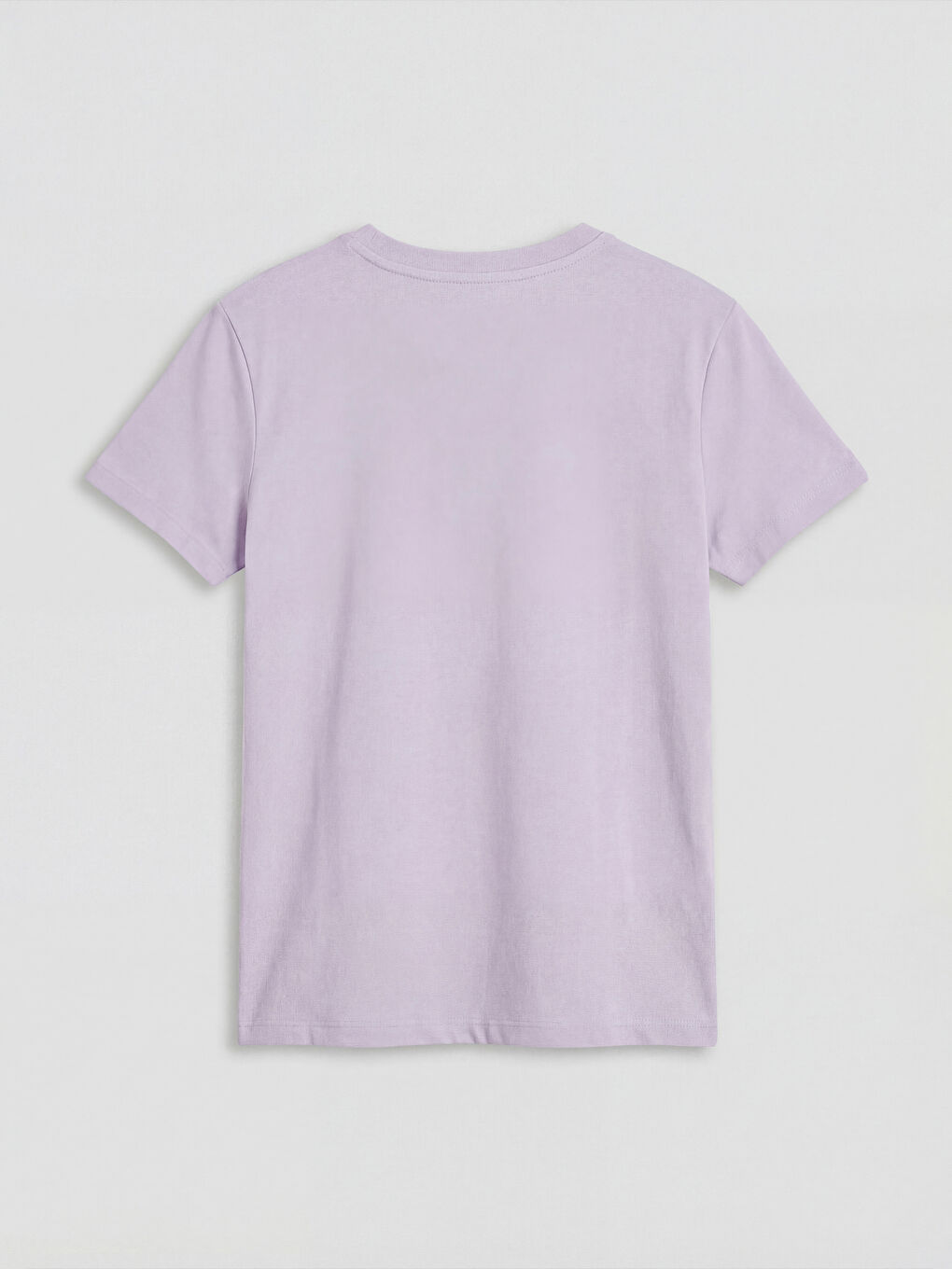 Lila Bisiklet Yaka Kız Çocuk Tişört-1