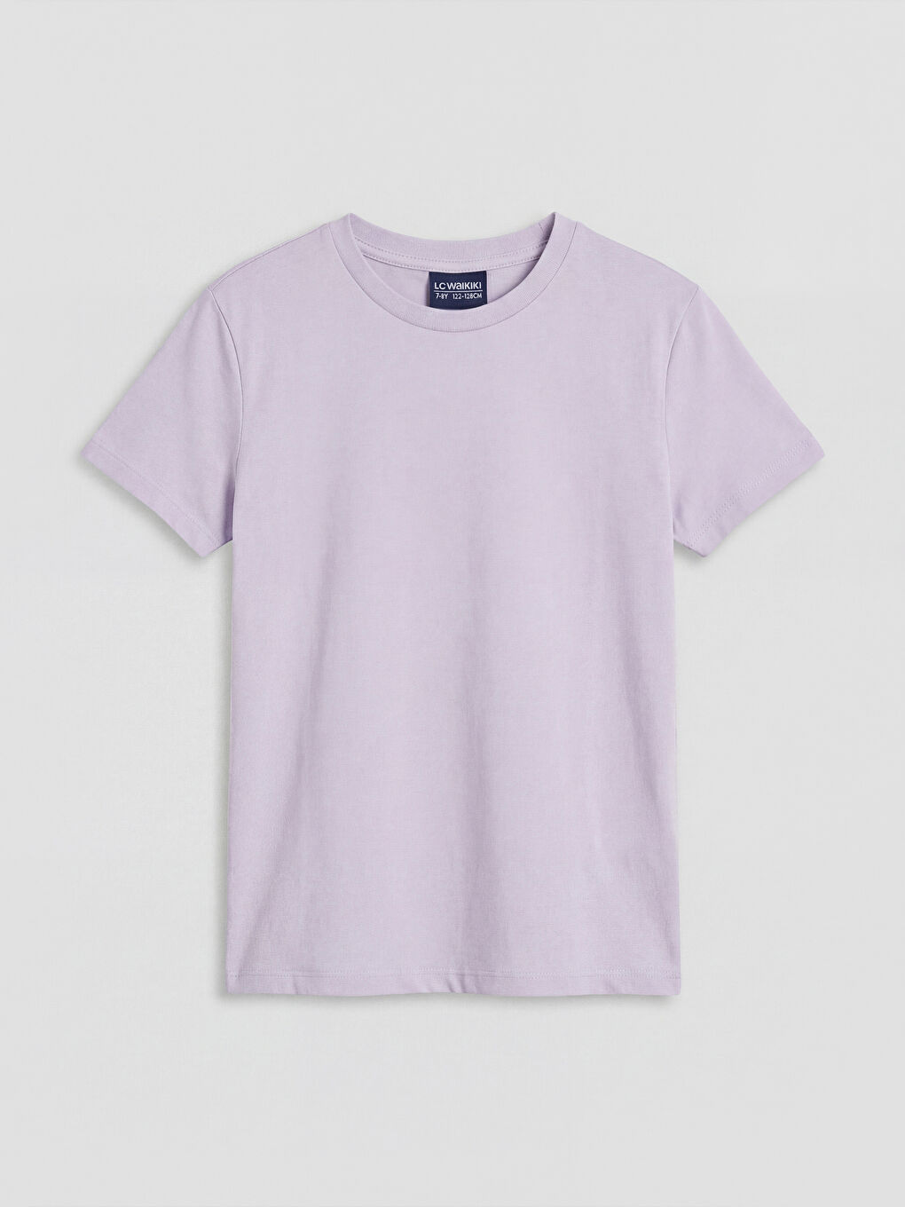 Beyaz Bisiklet Yaka Kız Çocuk 2'li Tişört-3