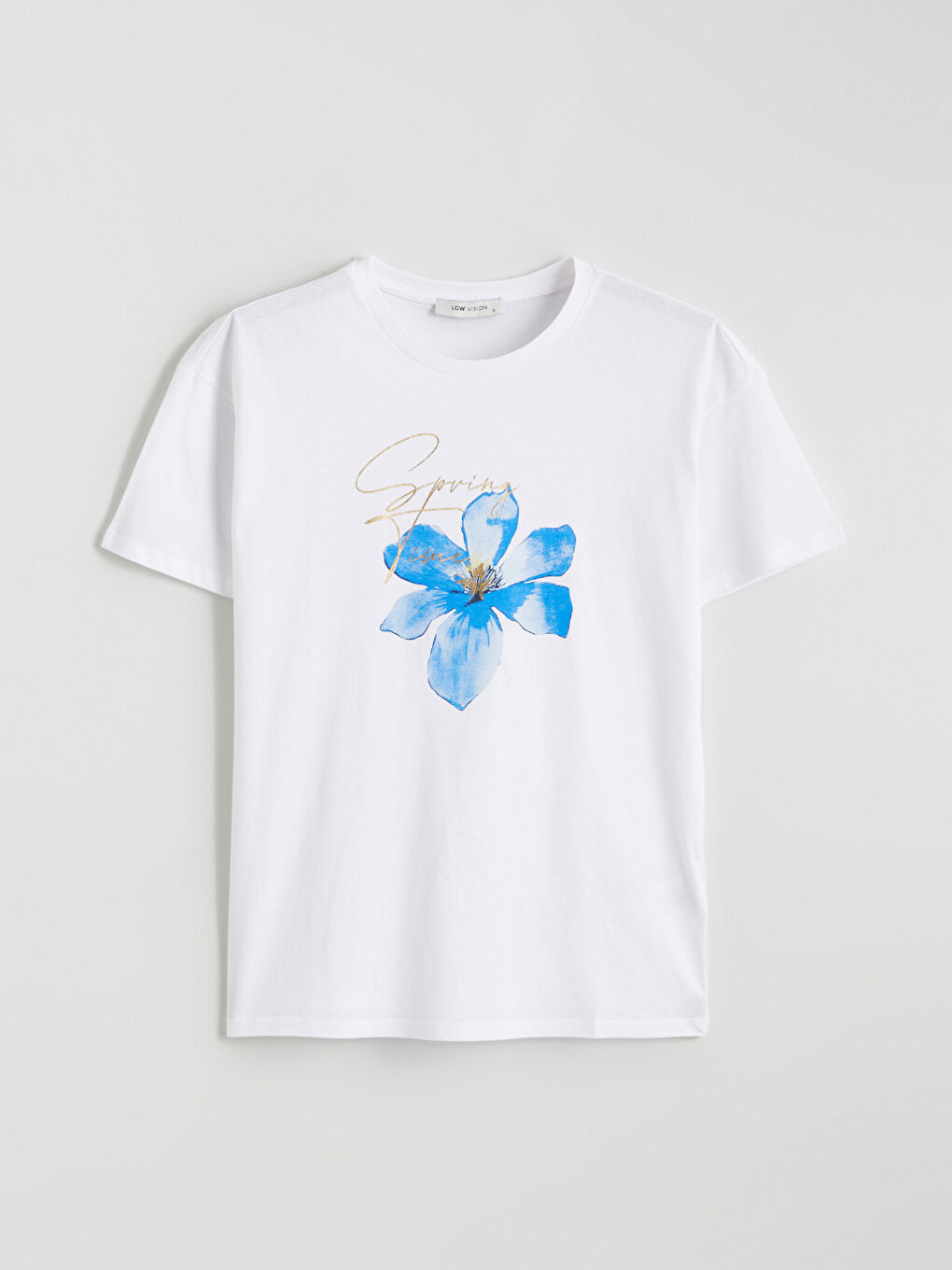 Crew Neck Printed Women's T-Shirt-4