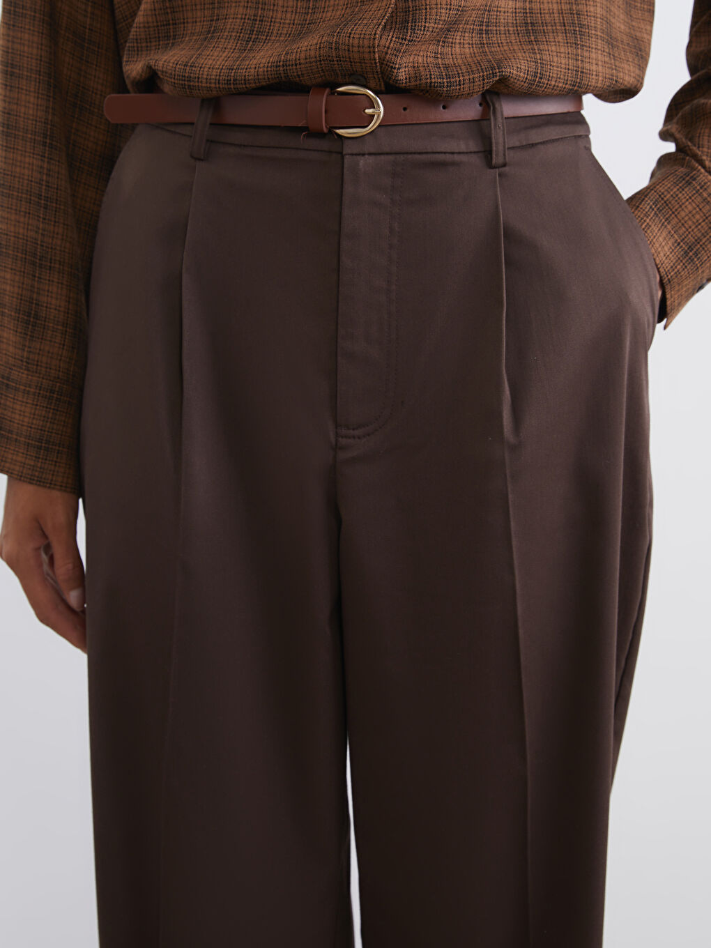 Pantalons de costume BRUN Femme-2