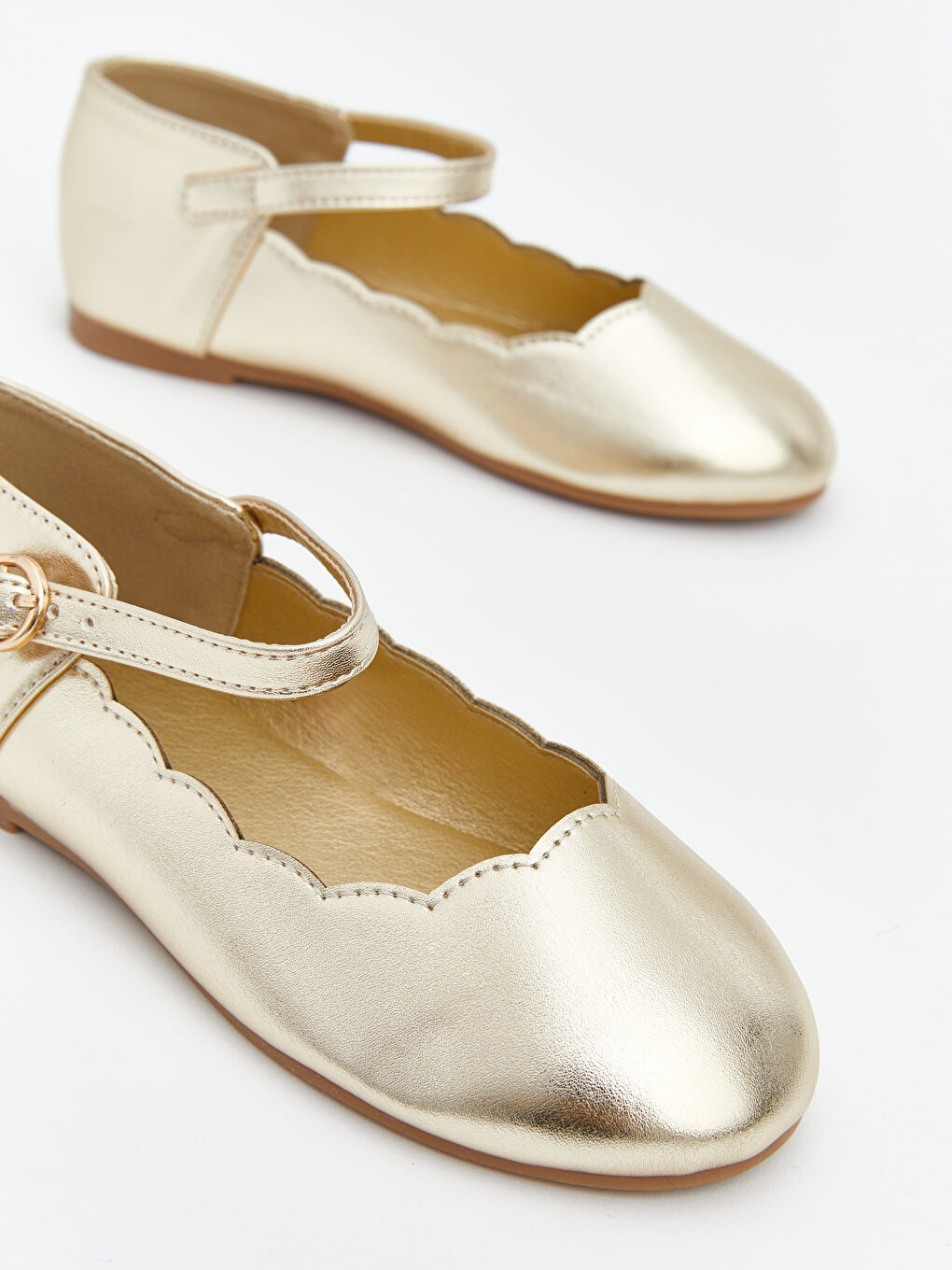 Faux Leather Baby Girls' Ballet Flats-2