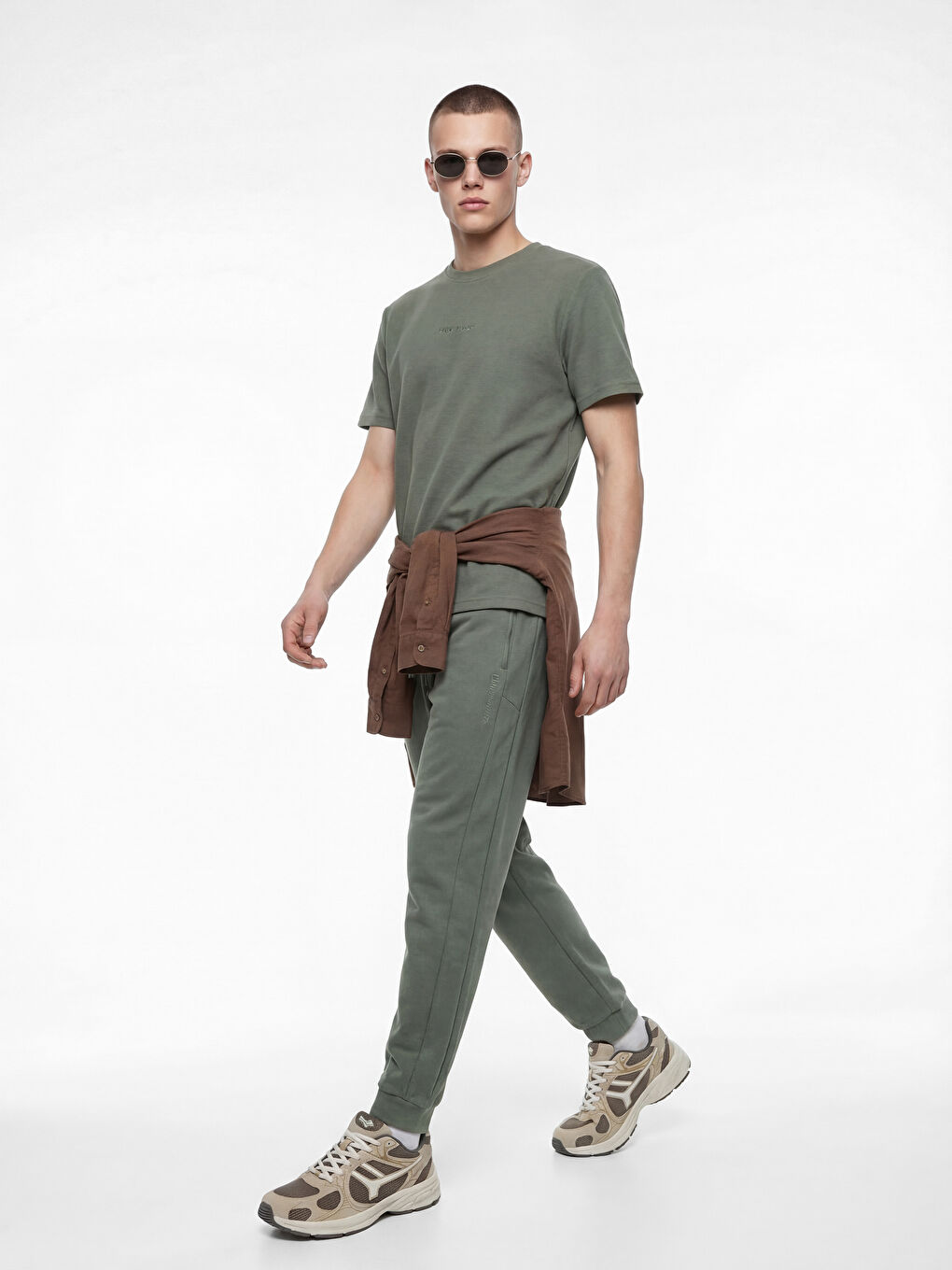 Haki Rahat Kalıp Erkek Jogger Eşofman Altı