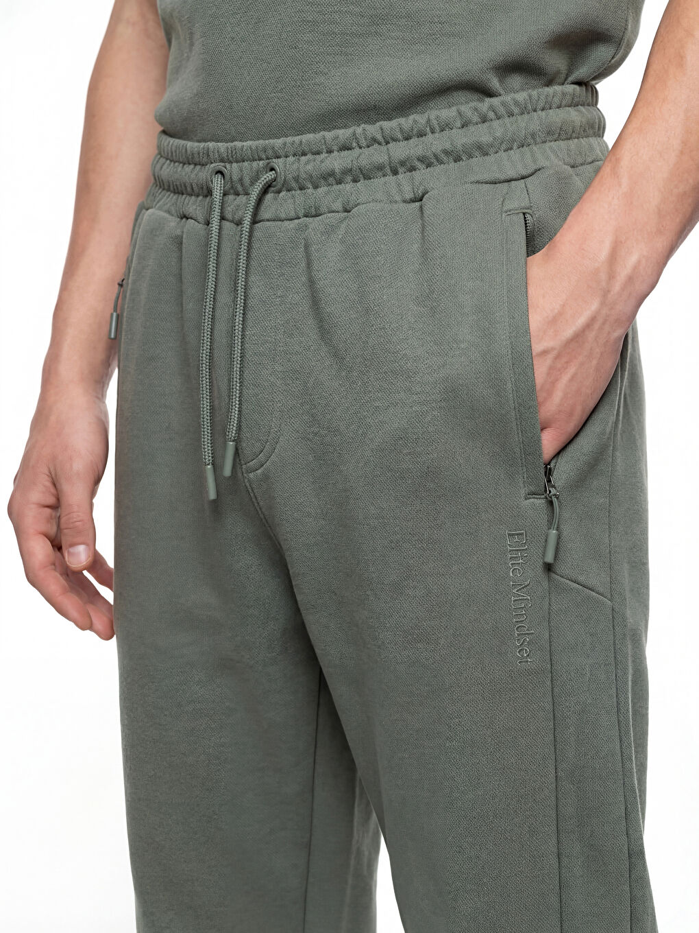 Haki Rahat Kalıp Erkek Jogger Eşofman Altı-1