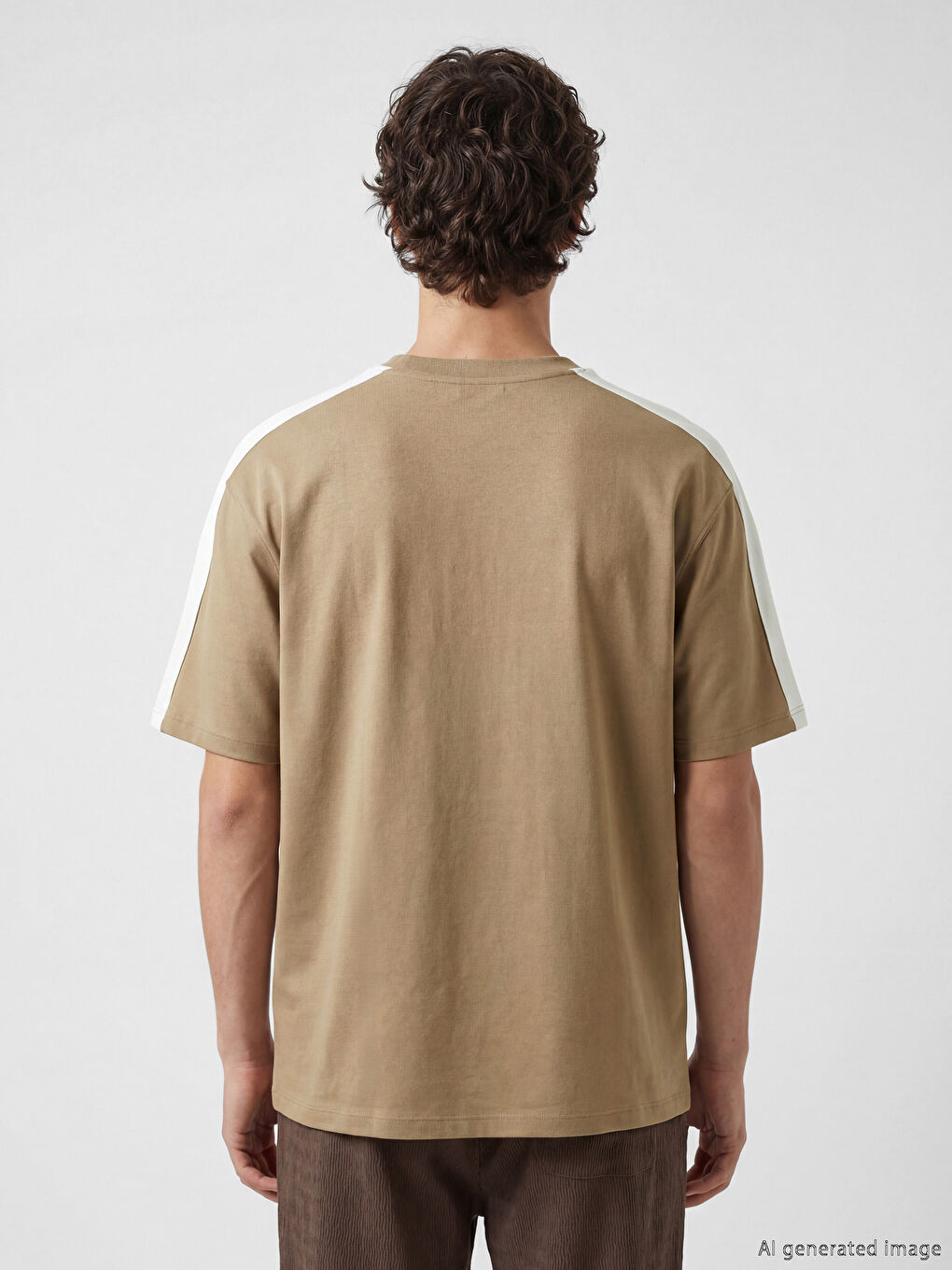 Bisiklet Yaka Baskılı Erkek Tişört-3