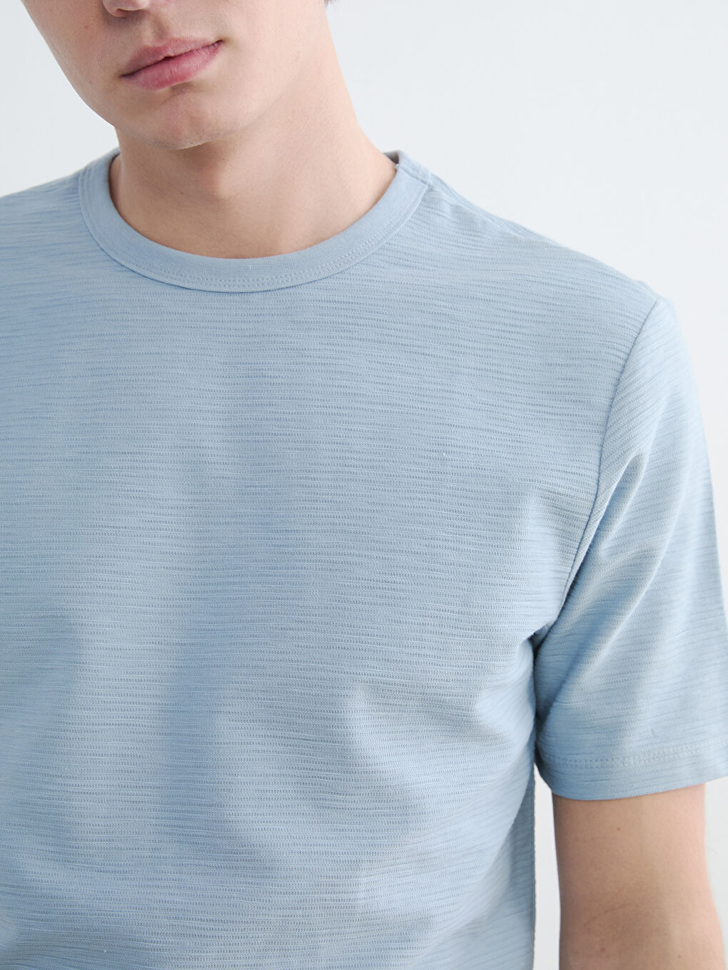 Mavi Bisiklet Yaka Erkek Tişört-2