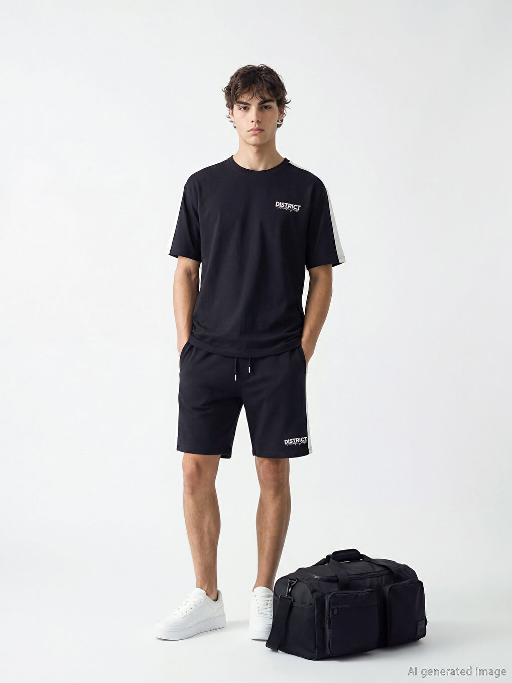 მამაკაცები შავი შორტები