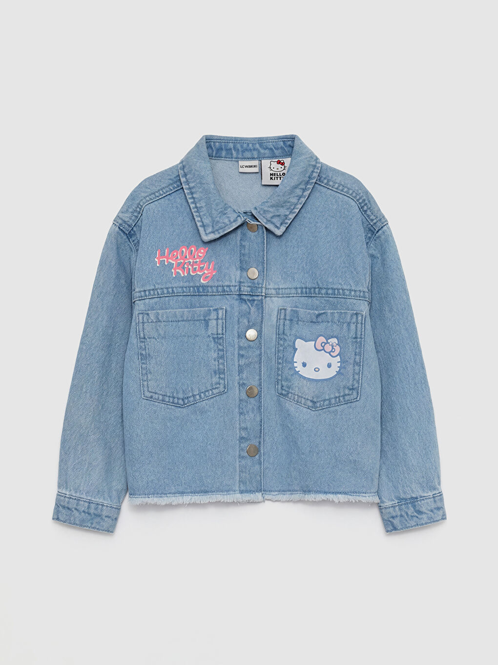 Printed Baby Girls' Denim Jacket-1