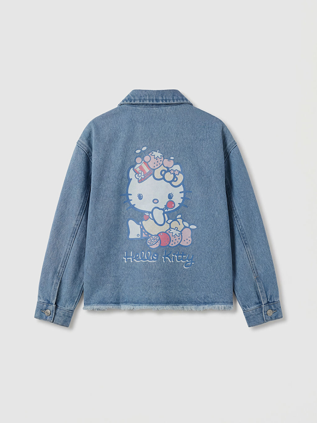 Printed Baby Girls' Denim Jacket-4