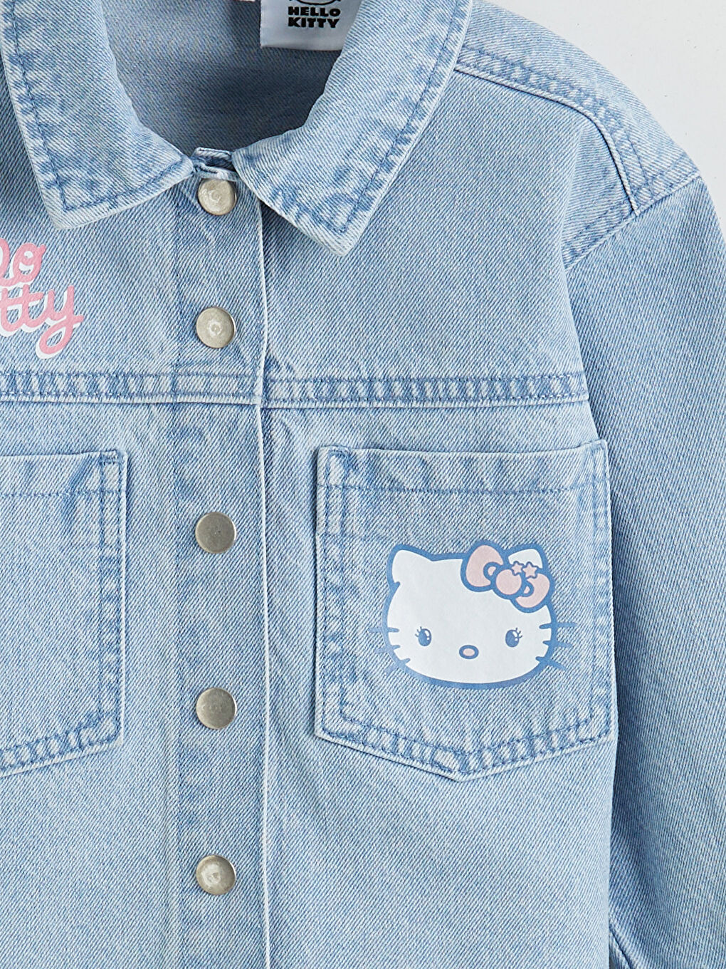 Printed Baby Girls' Denim Jacket-5
