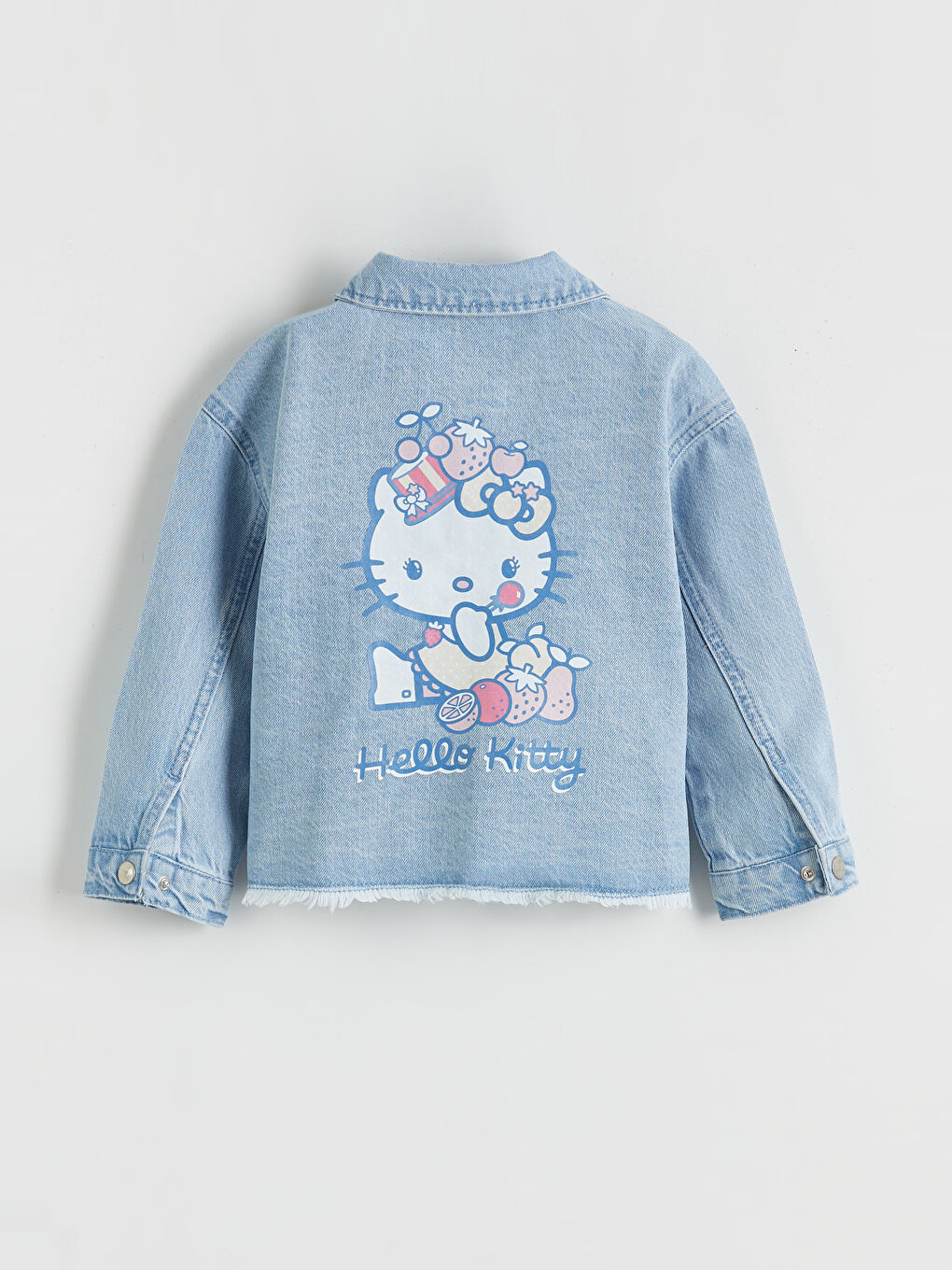Printed Baby Girls' Denim Jacket-3