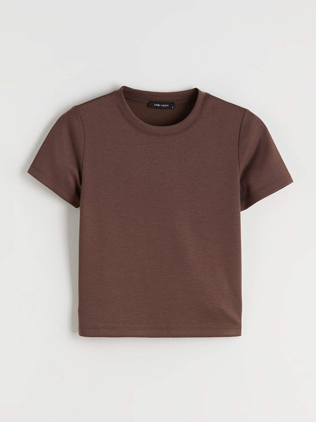 Женщины Коричневый Футболка-4