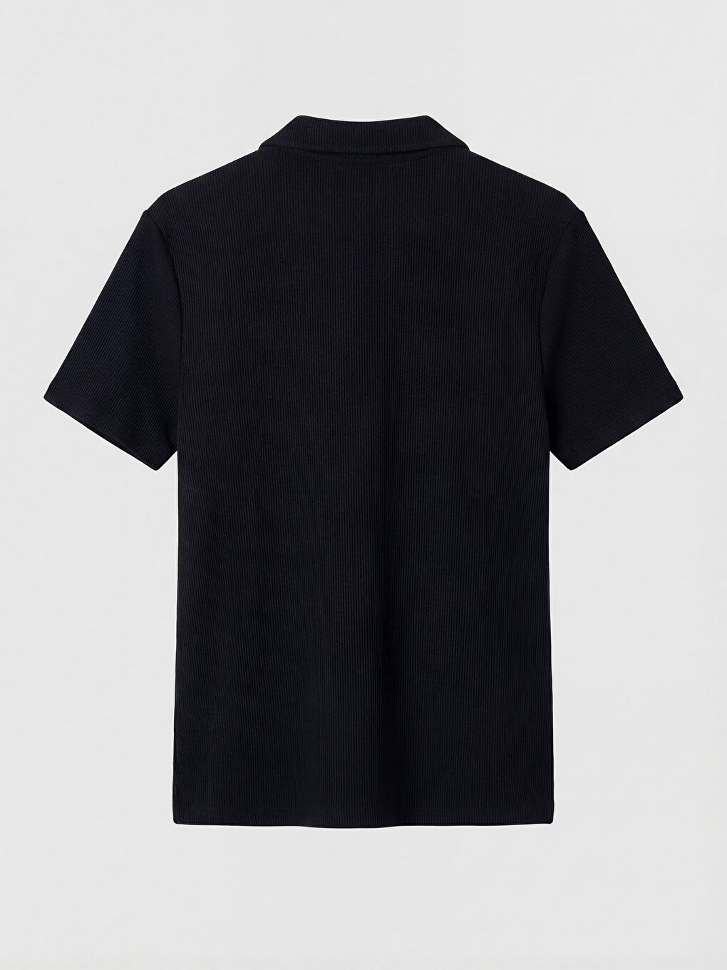 Siyah Polo Yaka Erkek Tişört-1