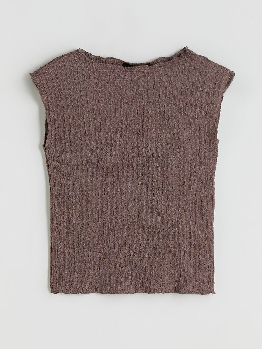 Kahverengi Bisiklet Yaka Dokulu Bluz-4