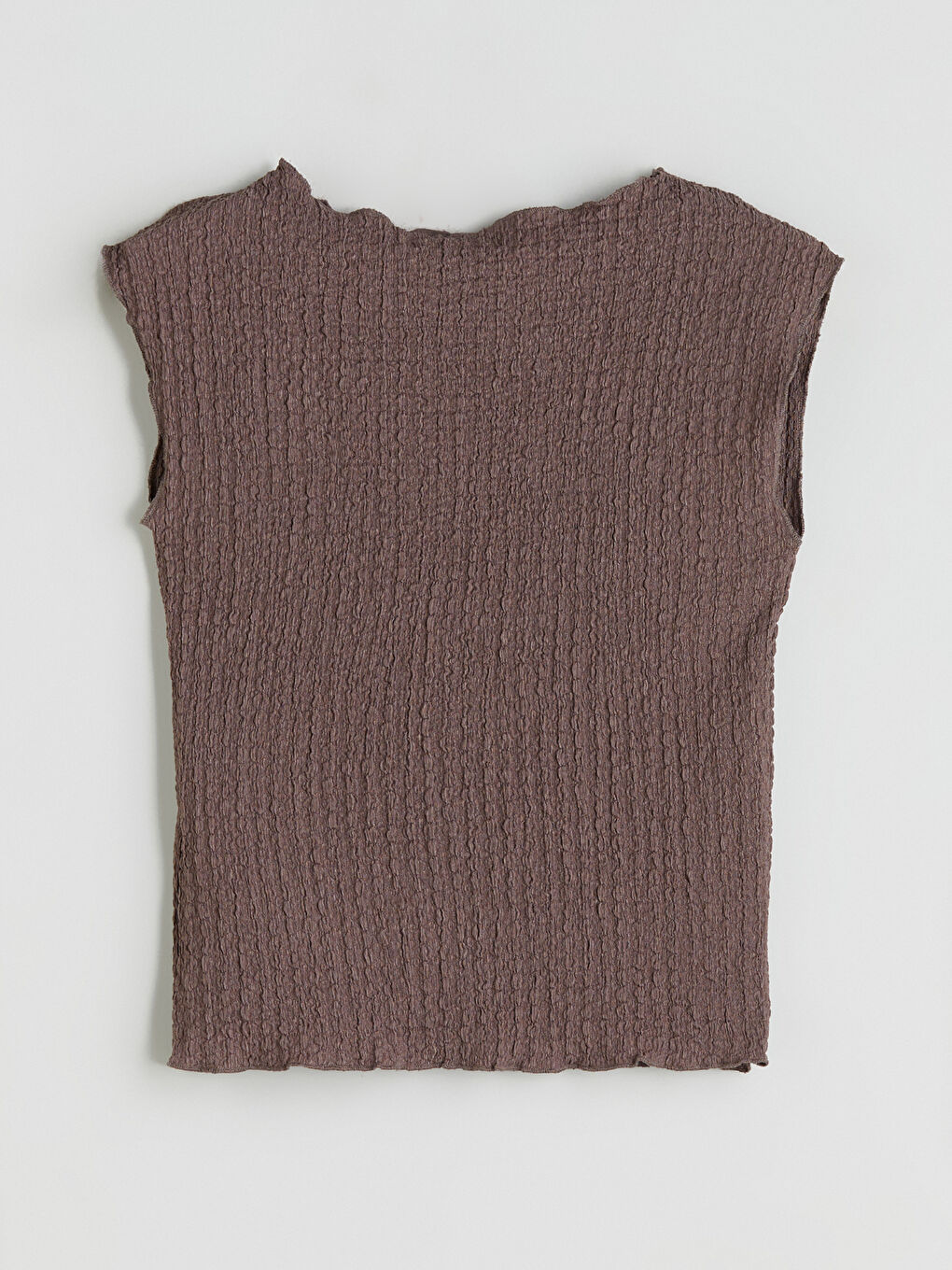 Kahverengi Bisiklet Yaka Dokulu Bluz-5