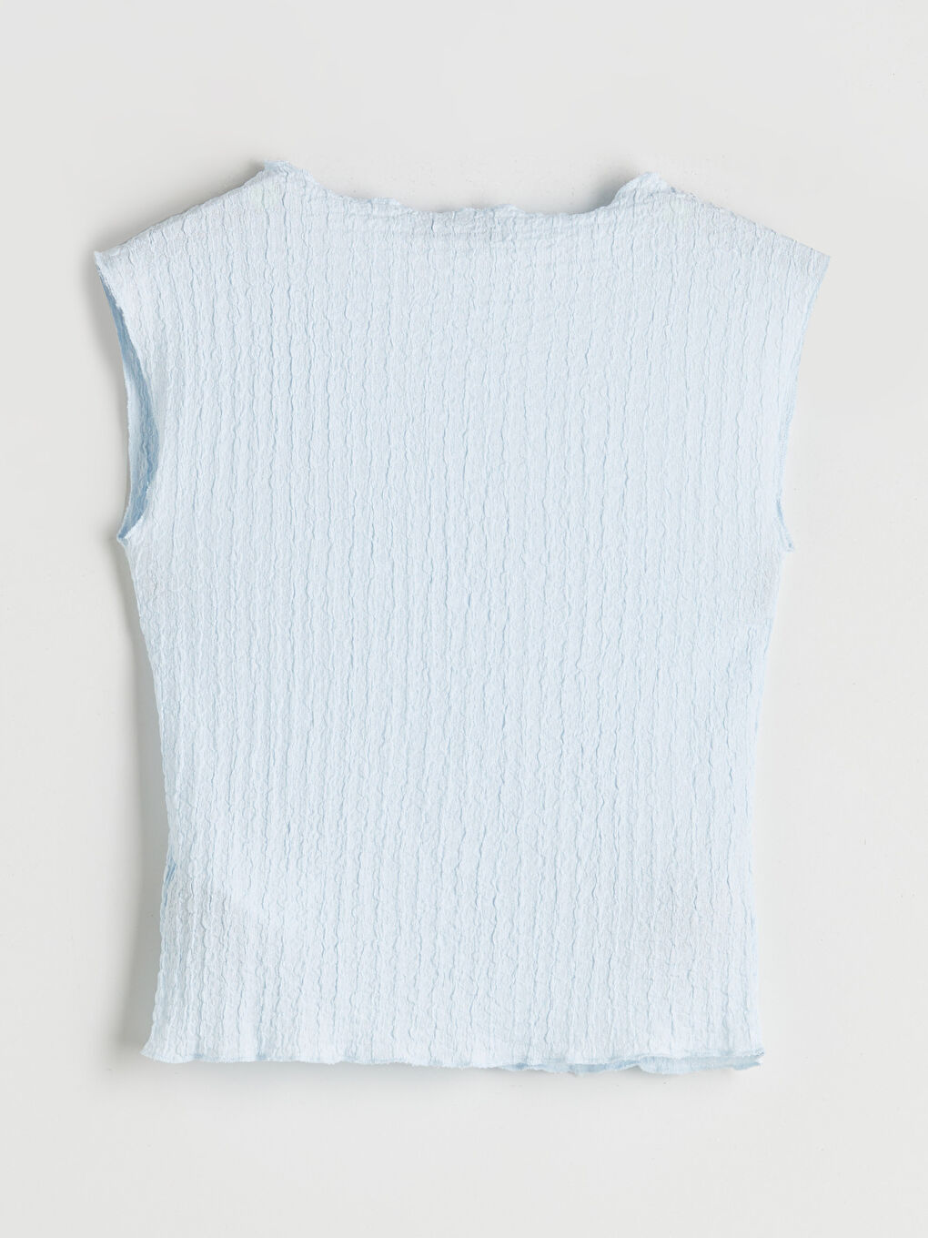 Mavi Bisiklet Yaka Dokulu Bluz-5