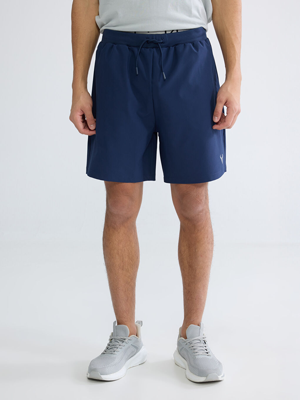 Lacivert Standart Kalıp Erkek Spor Şort-1