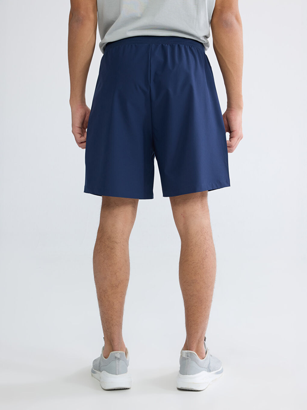 Lacivert Standart Kalıp Erkek Spor Şort-3