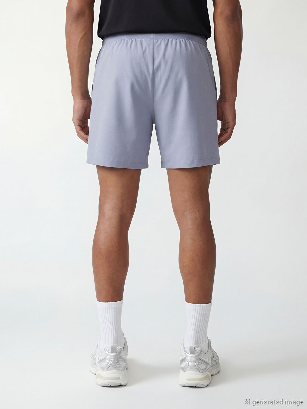 Lila Standart Kalıp Erkek Spor Şort-2