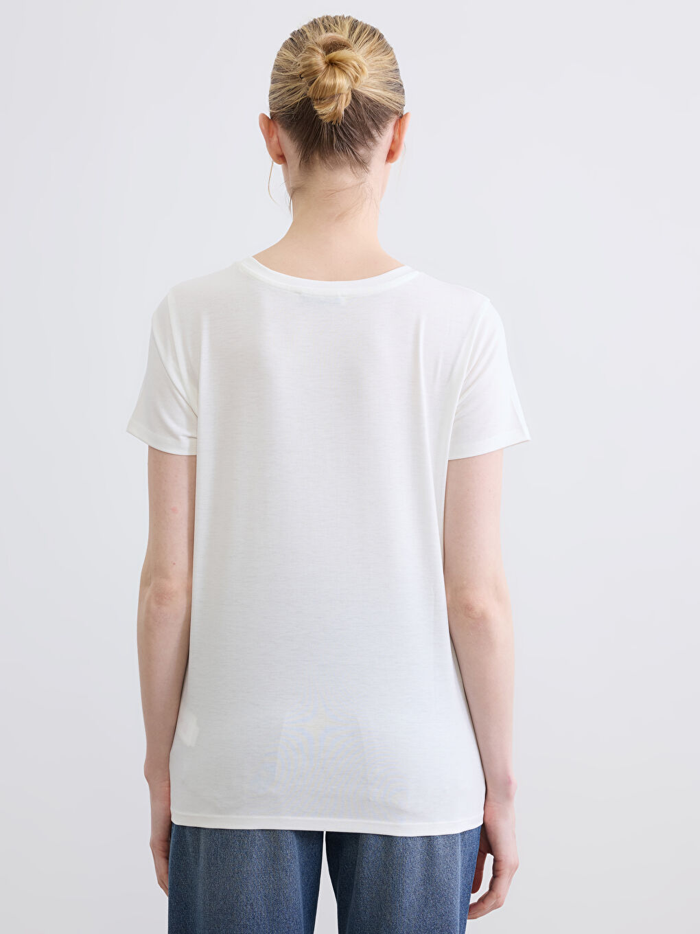 Crew Neck Printed Women's T-Shirt-3