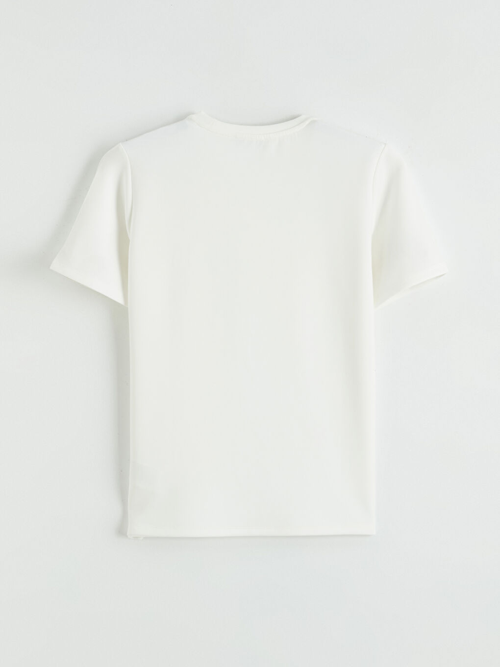 Ekru Bisiklet Yaka Çiçek Nakışlı Bluz-5