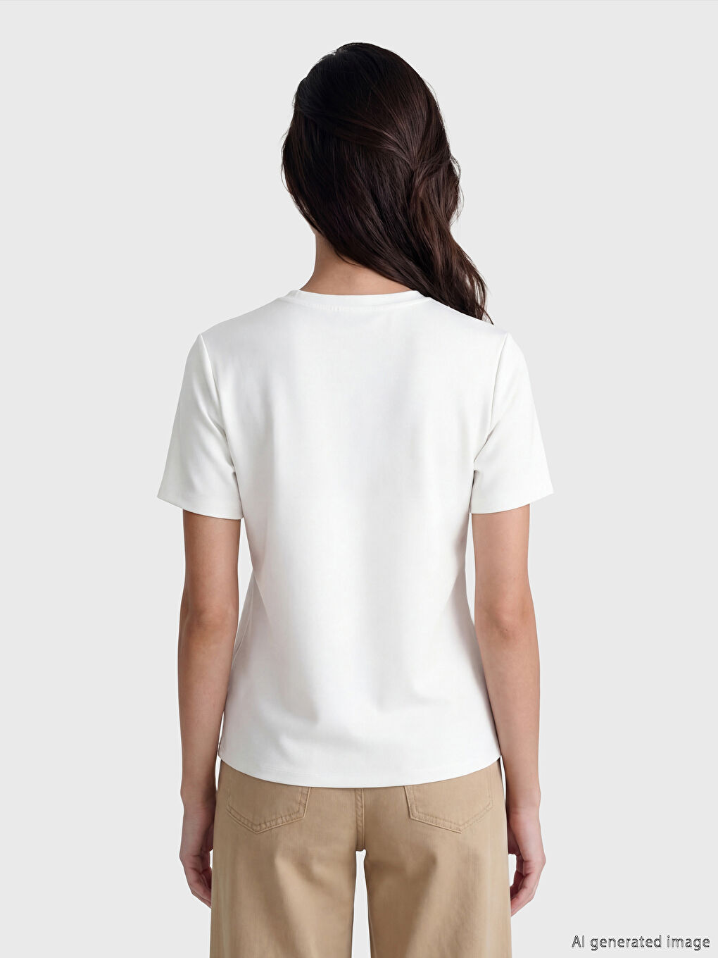 Ekru Bisiklet Yaka Çiçek Nakışlı Bluz-2