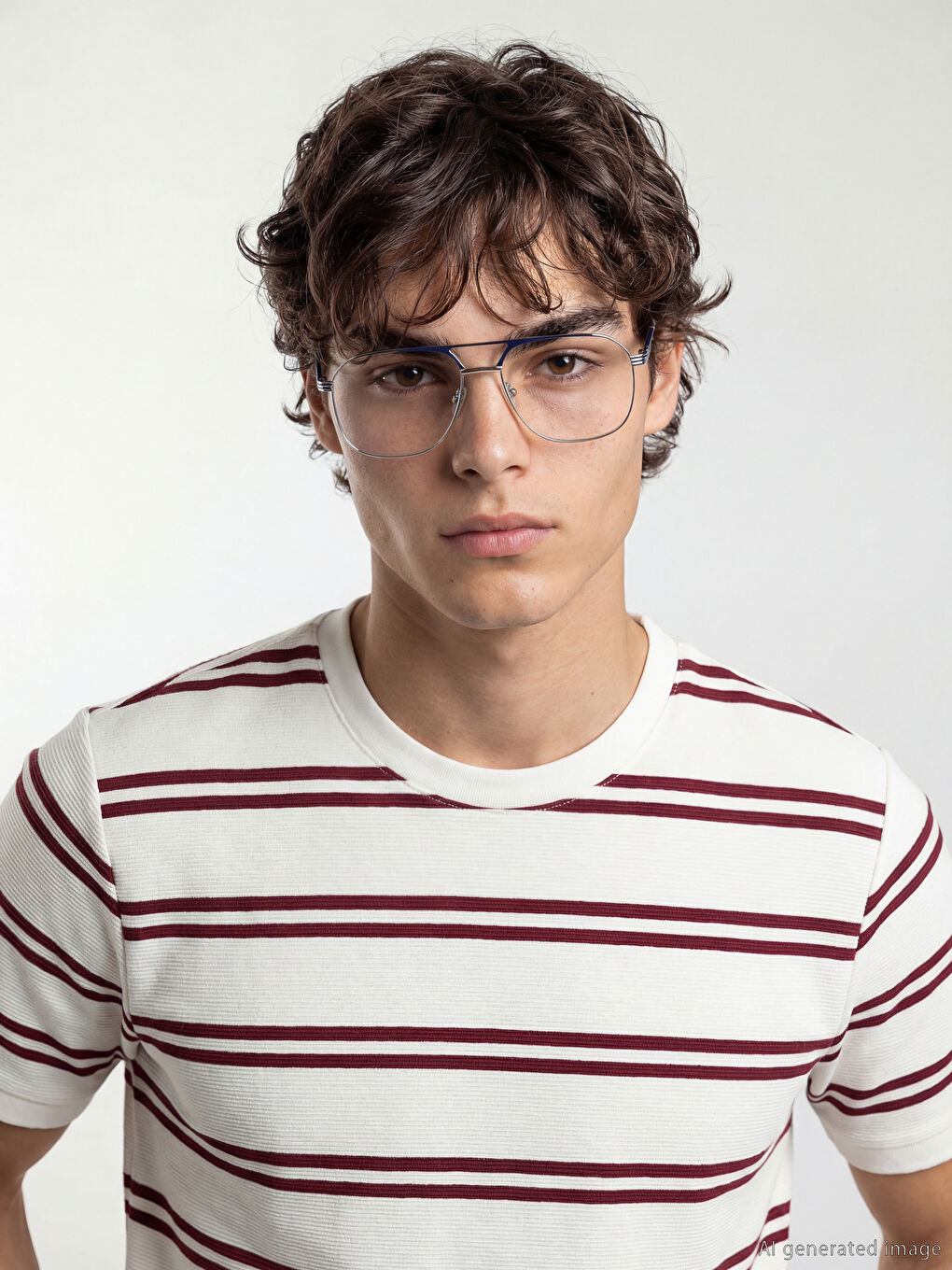 Bordo Bisiklet Yaka Çizgili Erkek Tişört-2