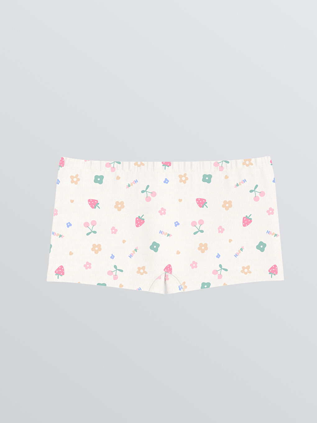 Ekru Baskılı Kız Çocuk Boxer 3'lü-2