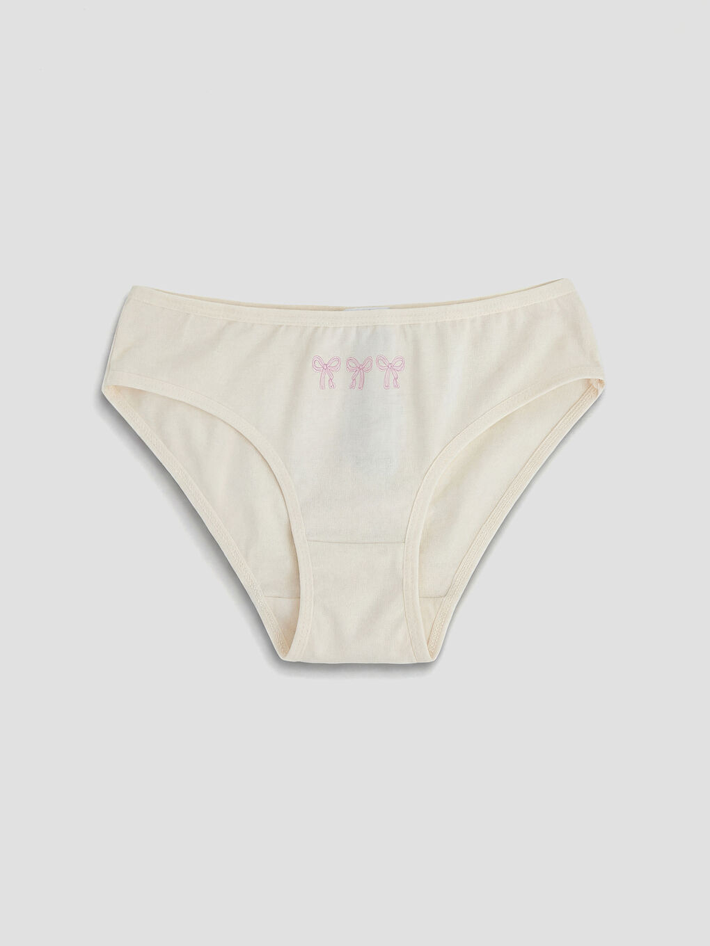 Ekru Fiyonk Baskılı Kız Çocuk Külot