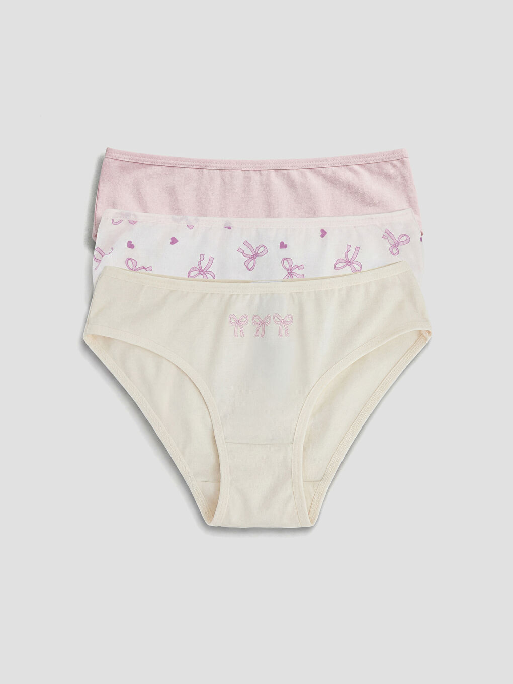 Pembe Kız Çocuk Slip Külot 3'lü