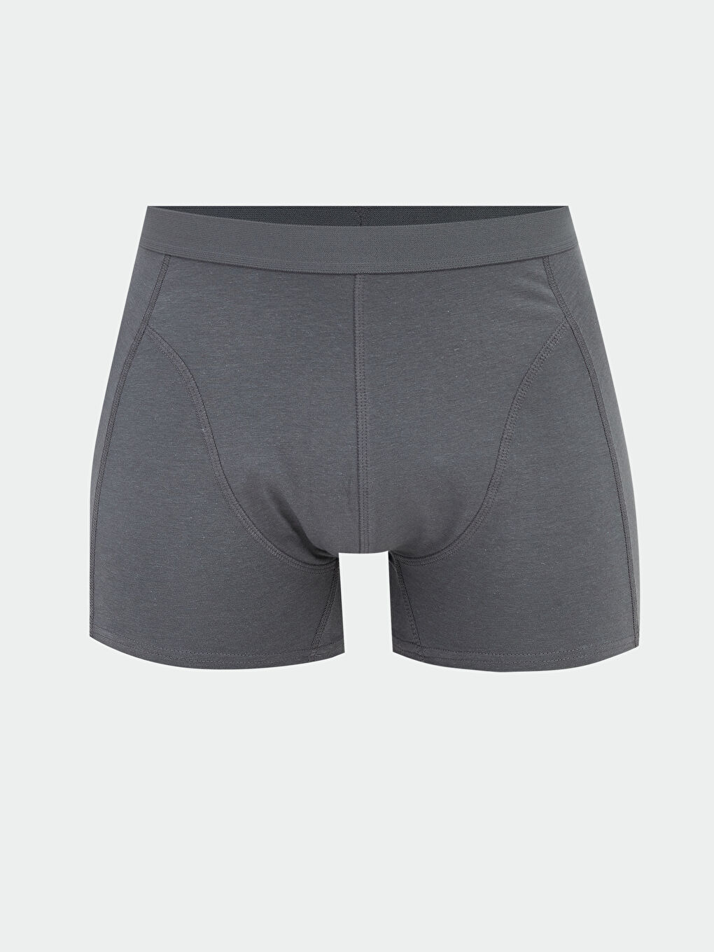 Gri Standart Kalıp Pamuklu Esnek Erkek Boxer 3'lü-2