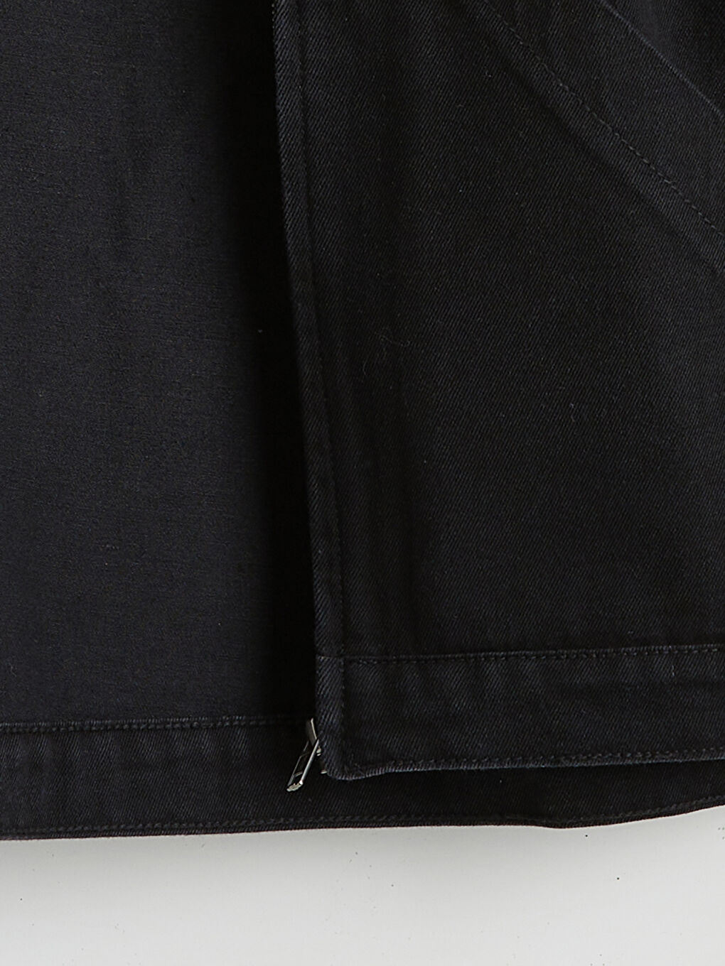 Siyah Rahat Kalıp Kapüşonlu Erkek Jean Mont-6