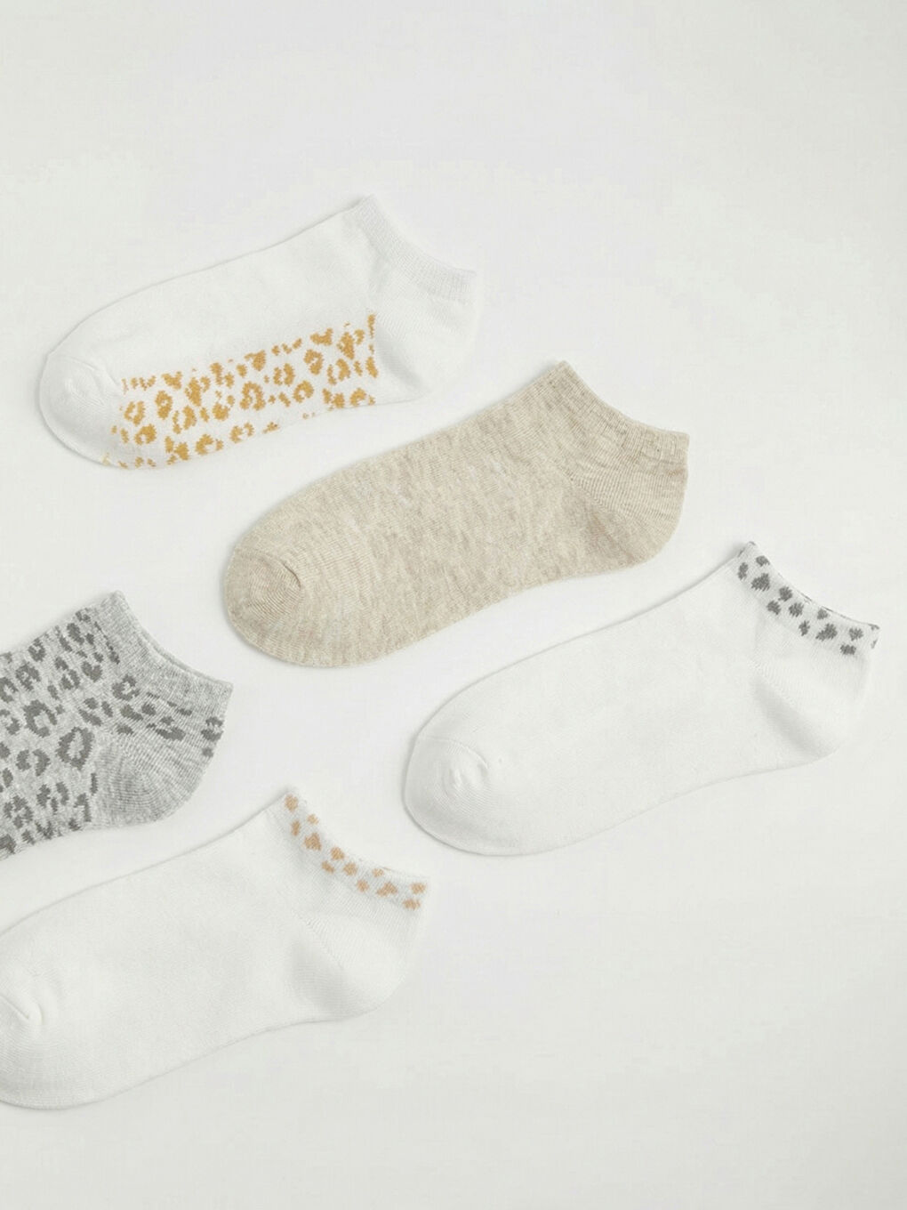 Frau ECRU Sneaker-Socken-1