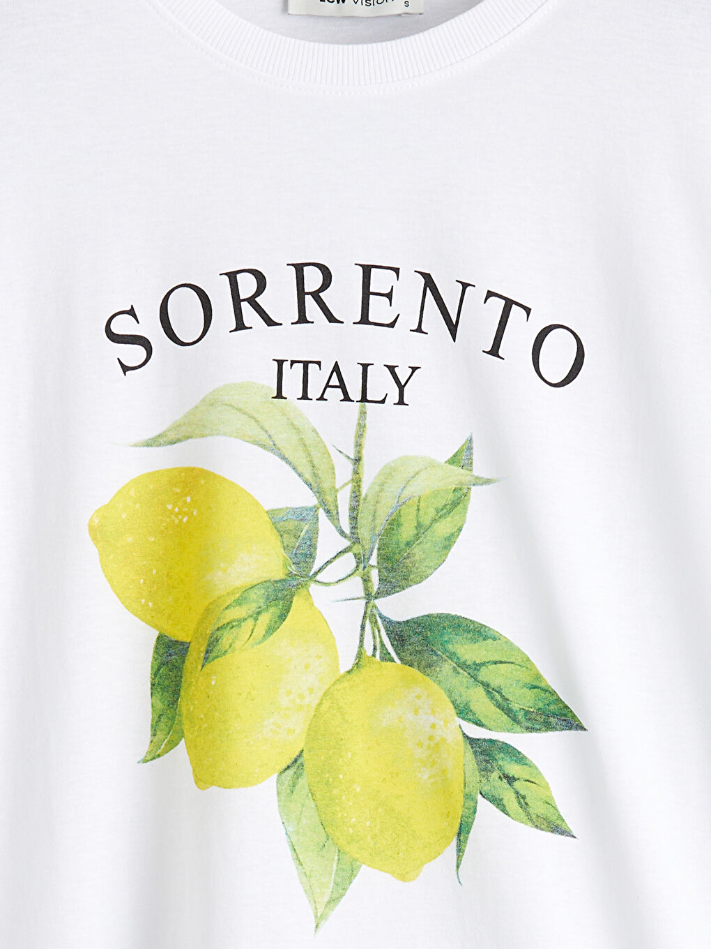 Oversized Crew Neck Women's T-shirt with Italian Print-5