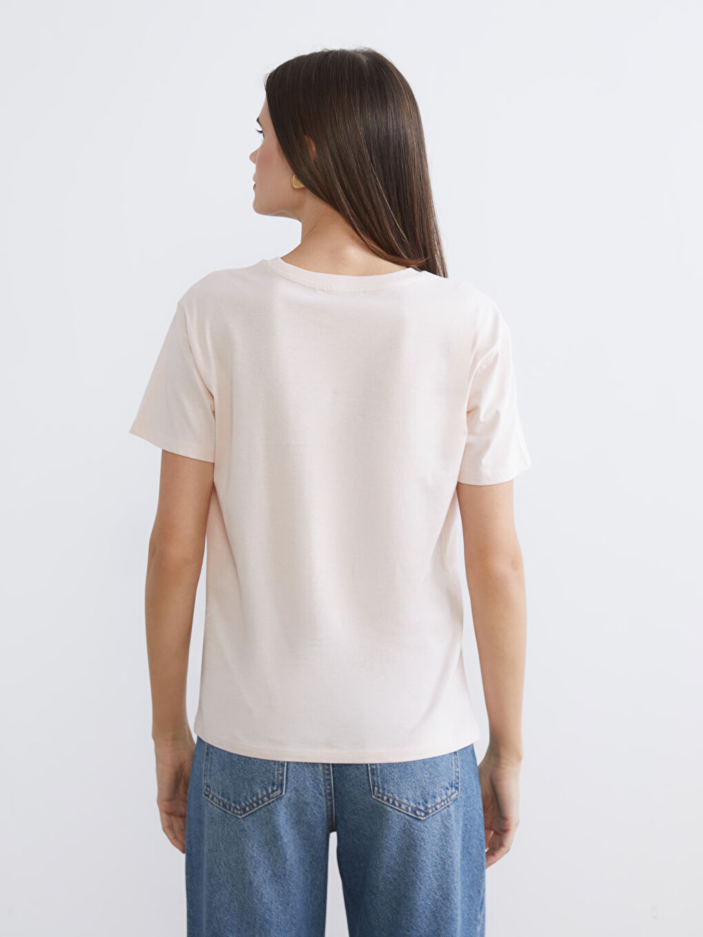 Женщины Розовый Футболка-3